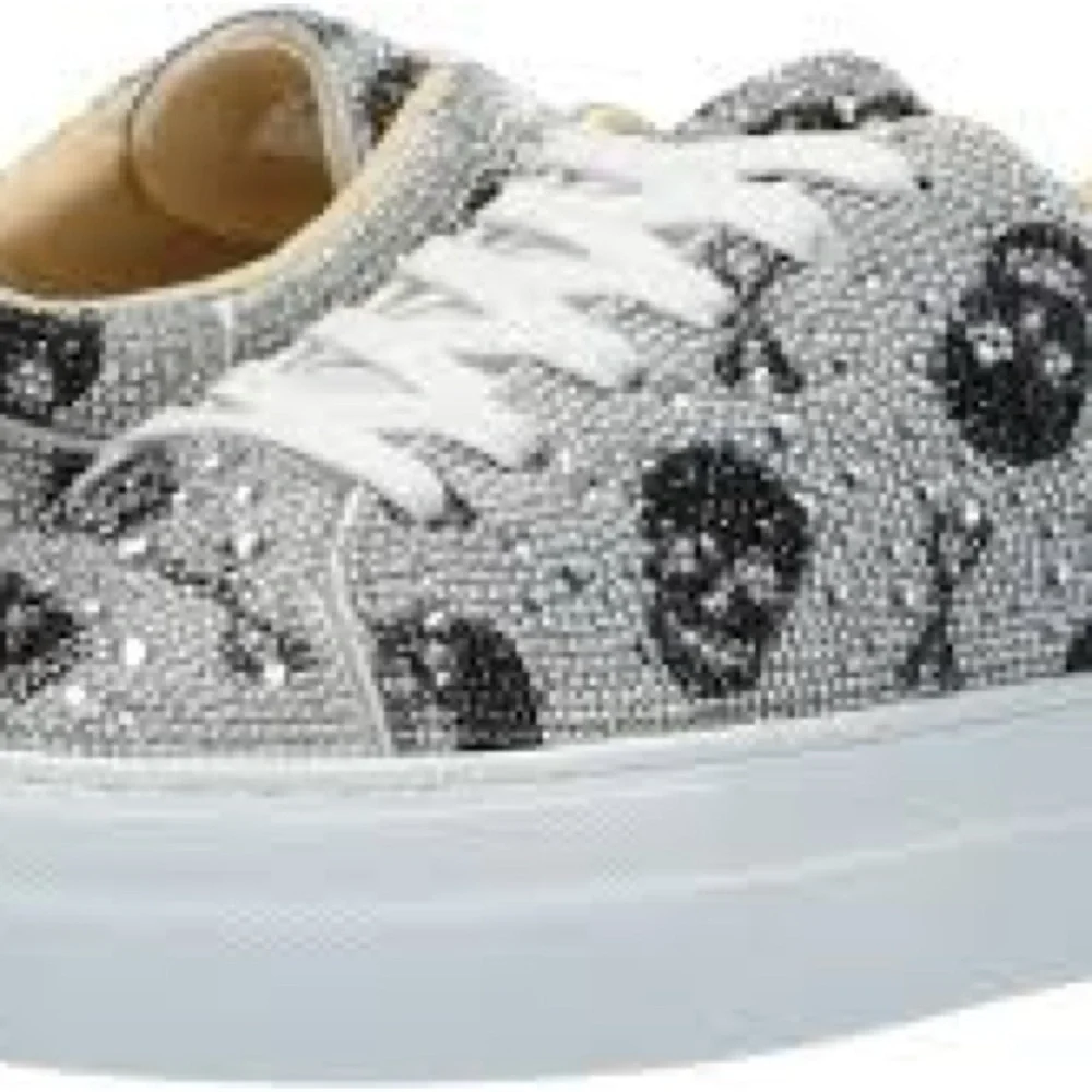 Betsey Johnson Women's Glitter Skull Sneakers - Picture 6 of 9